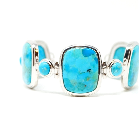 Stunning BBJ 925 Sterling Silver Turquoise Bracelet - Picture 4 of 5